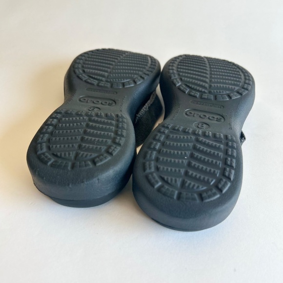 Men’s Crocs Black Canvas Rubber Flip Flops size 8 - Picture 13 of 14